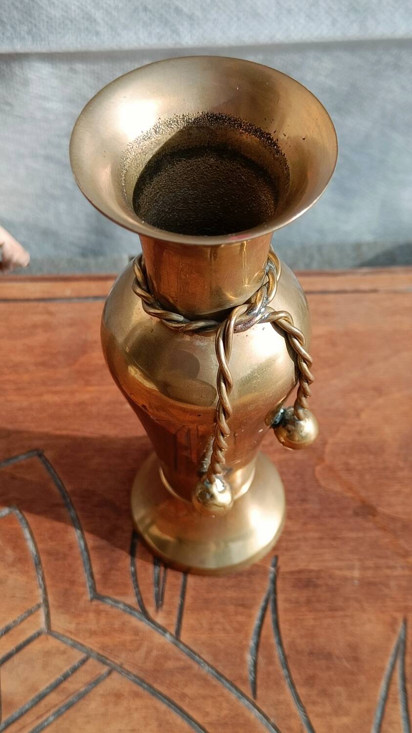 Vintage brass vase