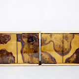 Pair of brass cabinets oxidized 1970
