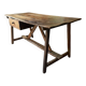 19th Century Continental Primitive Vernacular Kitchen Prep Table with Drawe