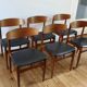 Set of 6 Scandinavian vintage teak chairs HW Klein 1960