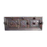 Wall coat rack solid oak 9 hooks
