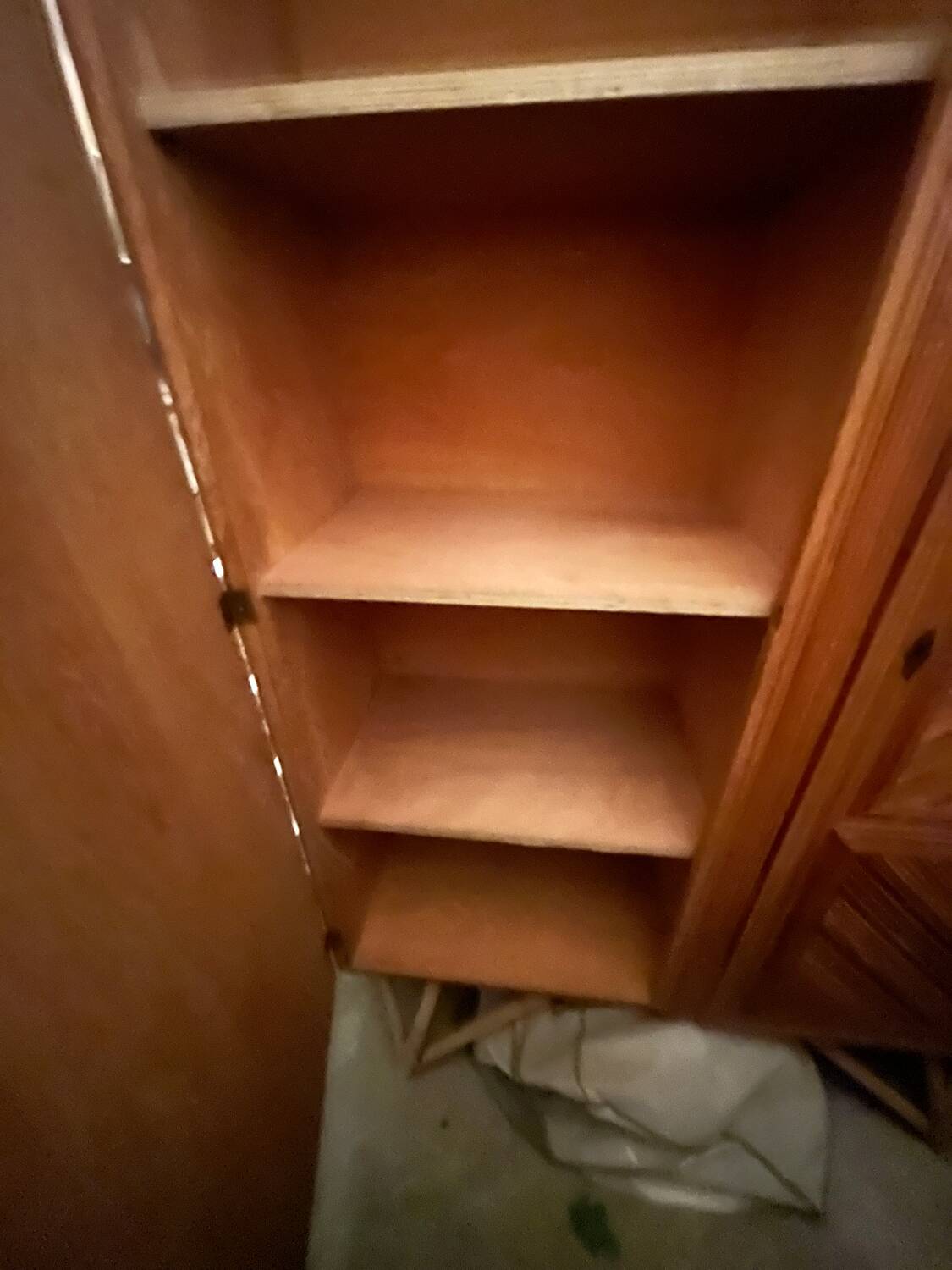 Rattan marquetry wardrobe from the 1950s.