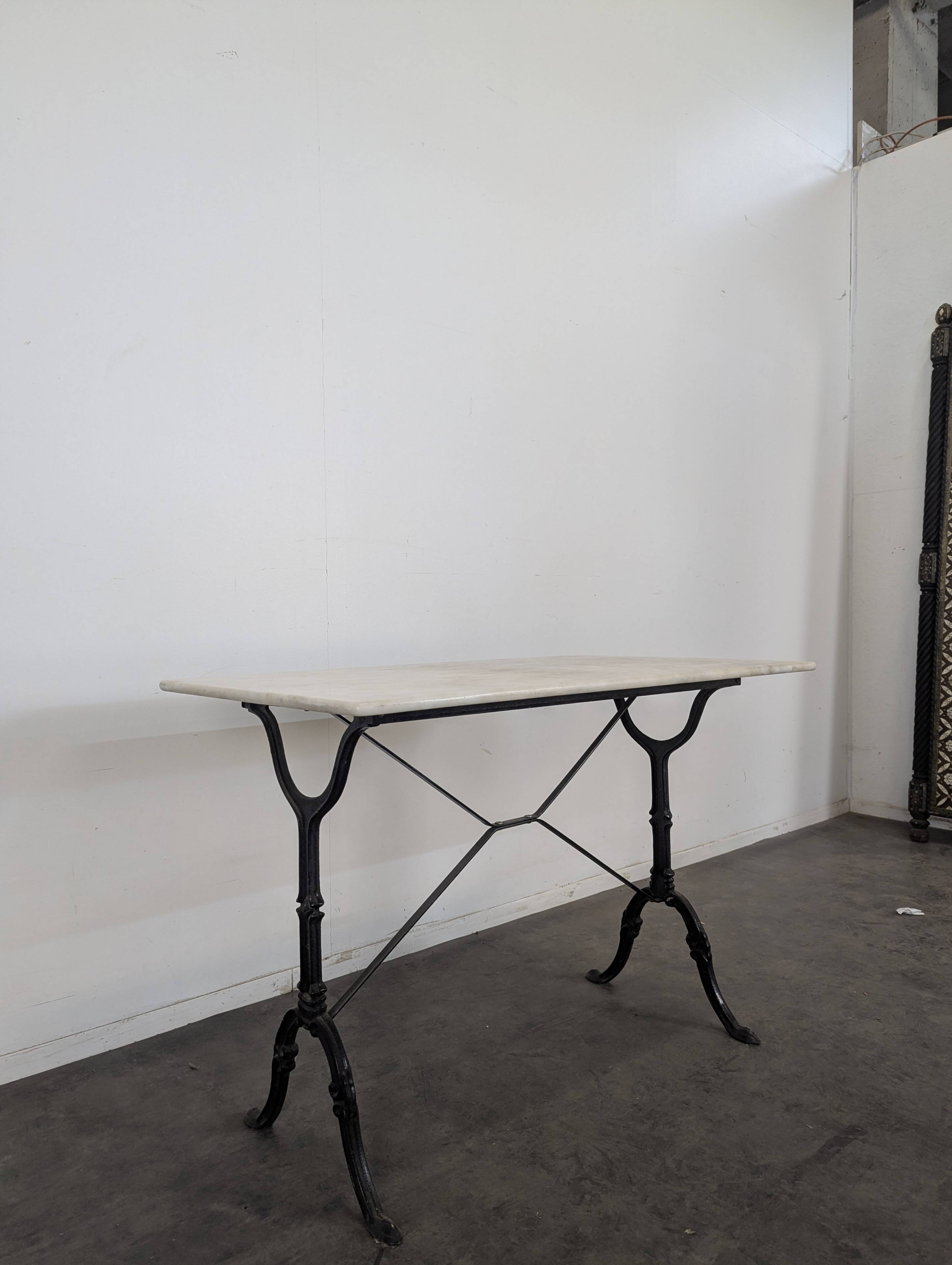 Bistro table with marble top