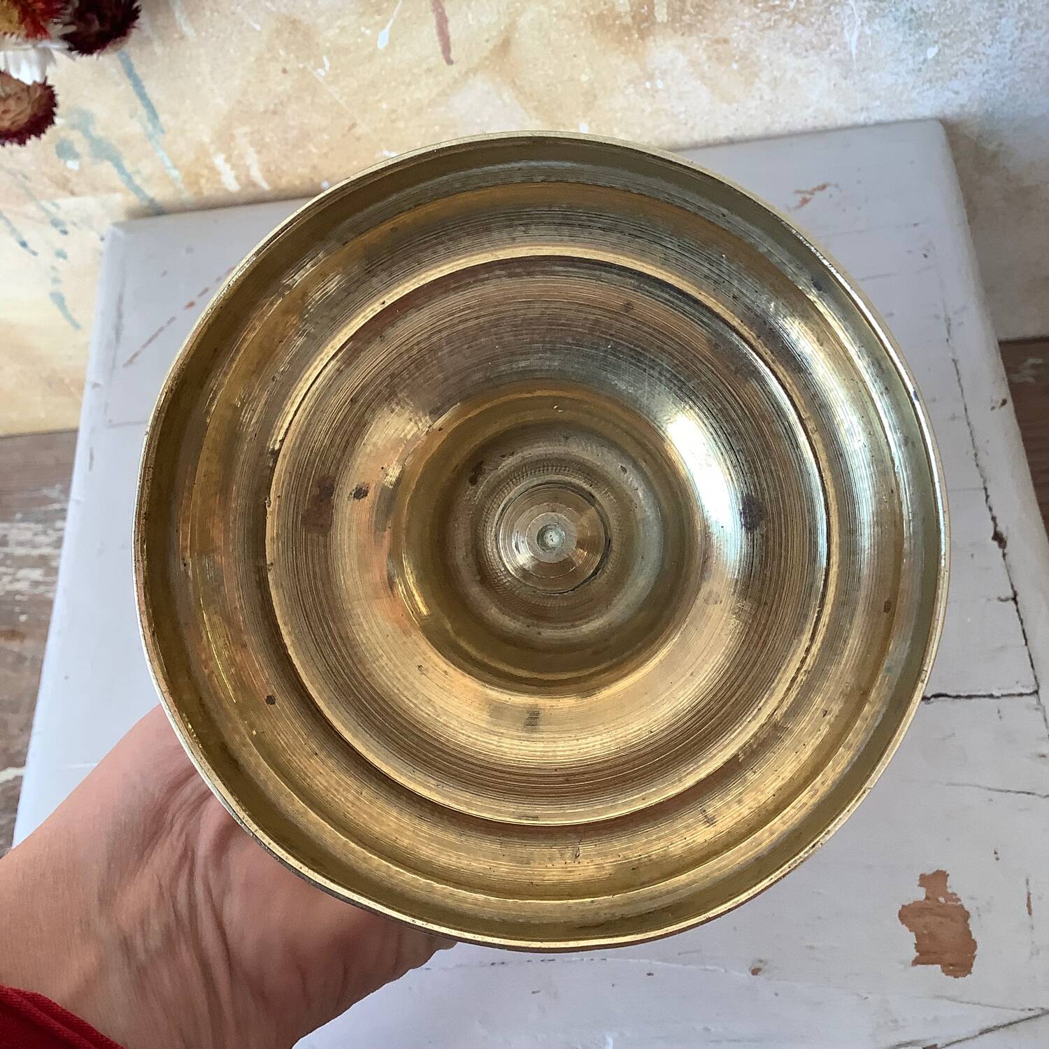 Brass candle holder
