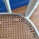 Chair / armchair cannage and wood painted shaby vintage