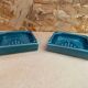 Pair ashtray cec green ceramic vintage decoration