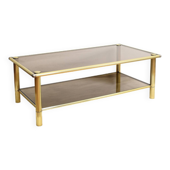 Golden brass coffee table