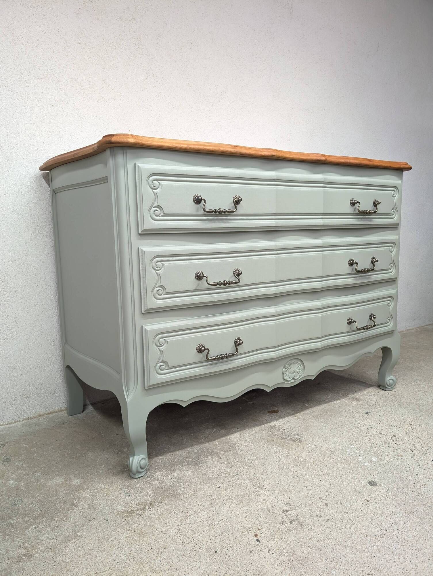 Vintage cherry wood commode refurbished