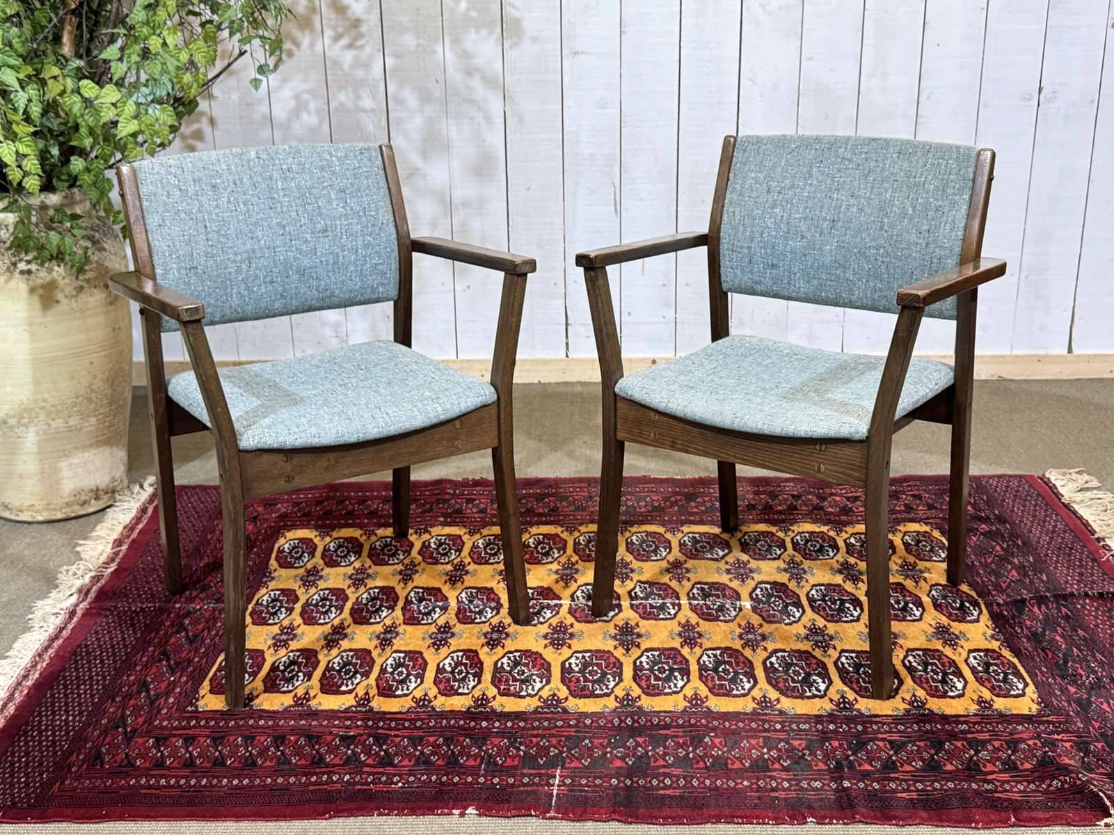Pair of English teak armchairs from the 1970s.