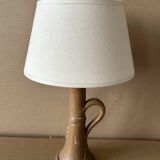 Petite lampe à poser, lampe de chevet vintage En grès émaillé, bon état, au