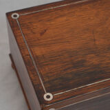 Victorian rosewood jewellery box with tray