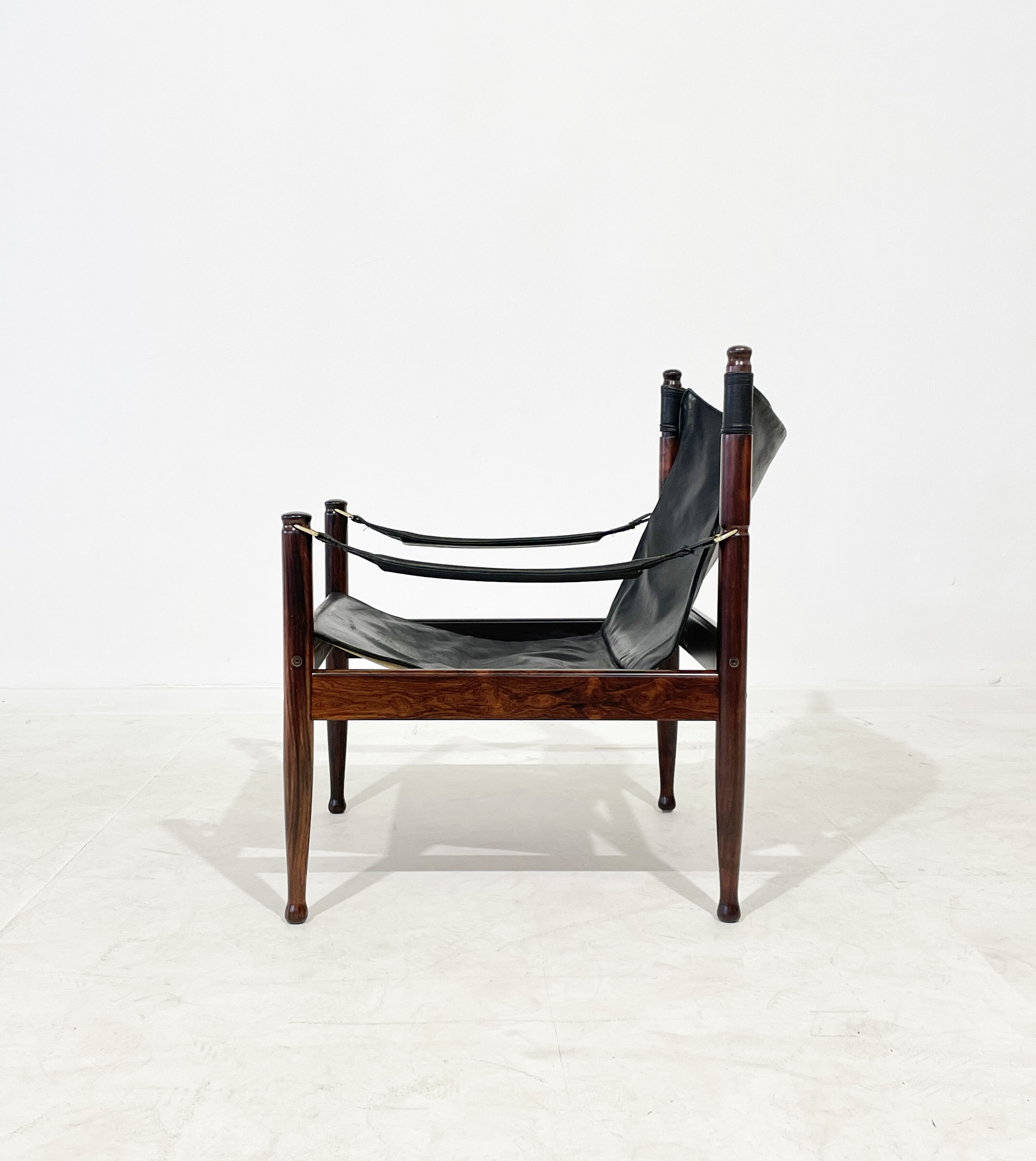 Erik Wørts for Niels Eilersen rosewood and leather lounge chair