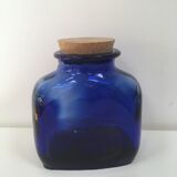 Vintage cobalt blue glass pot