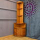 Scandinavian corner shelf in 1960 teak