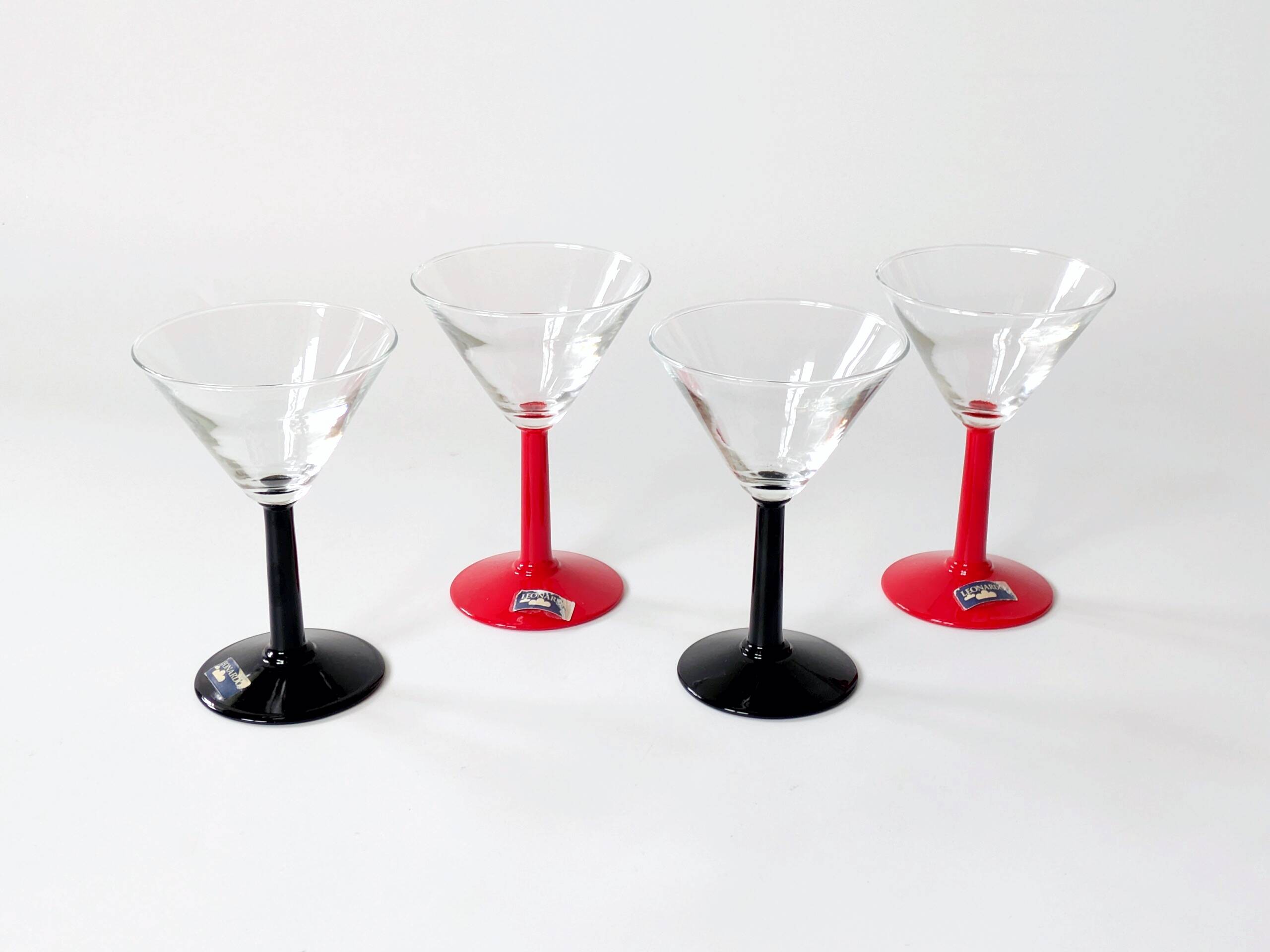 Set of 4 vintage Leonardo martini glasses: Joy collection from the 90s