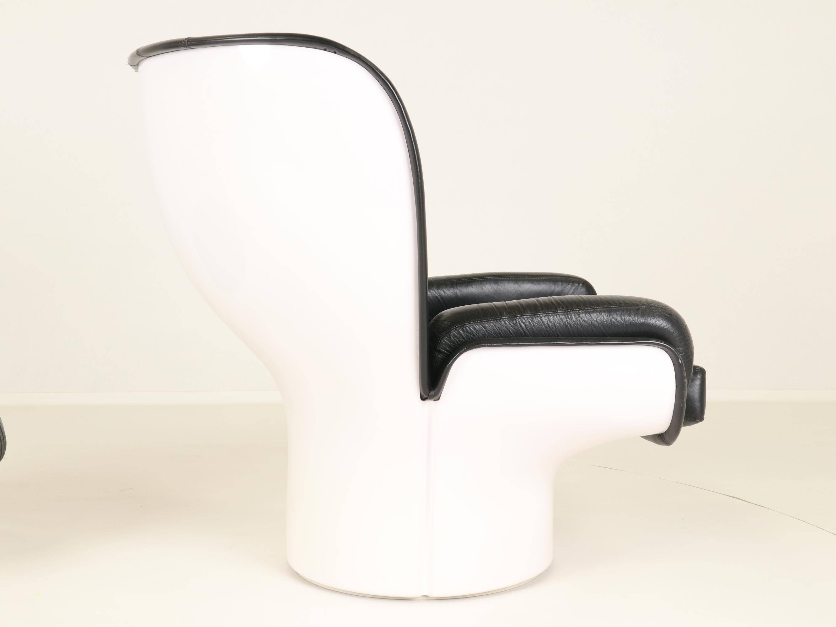 Elda Chair and Ottoman by Joe Colombo for Comfort, Italy, 1970s