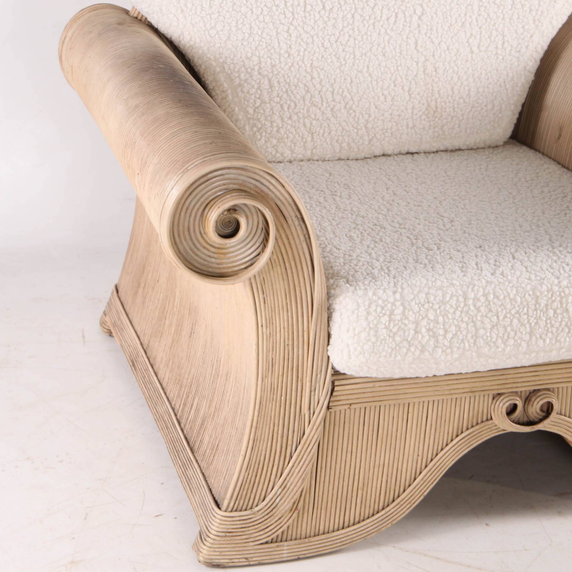 Rattan armchair by Betty Cobonpue
