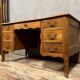 Louis XV period center desk in solid cherry wood circa 1750 Opening in