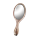 Art Deco hand-facing in silver metal and beveled mirror, circa 1930