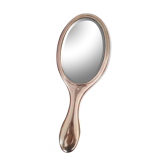Art Deco hand-facing in silver metal and beveled mirror, circa 1930