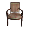 Fauteuil, velours rayé