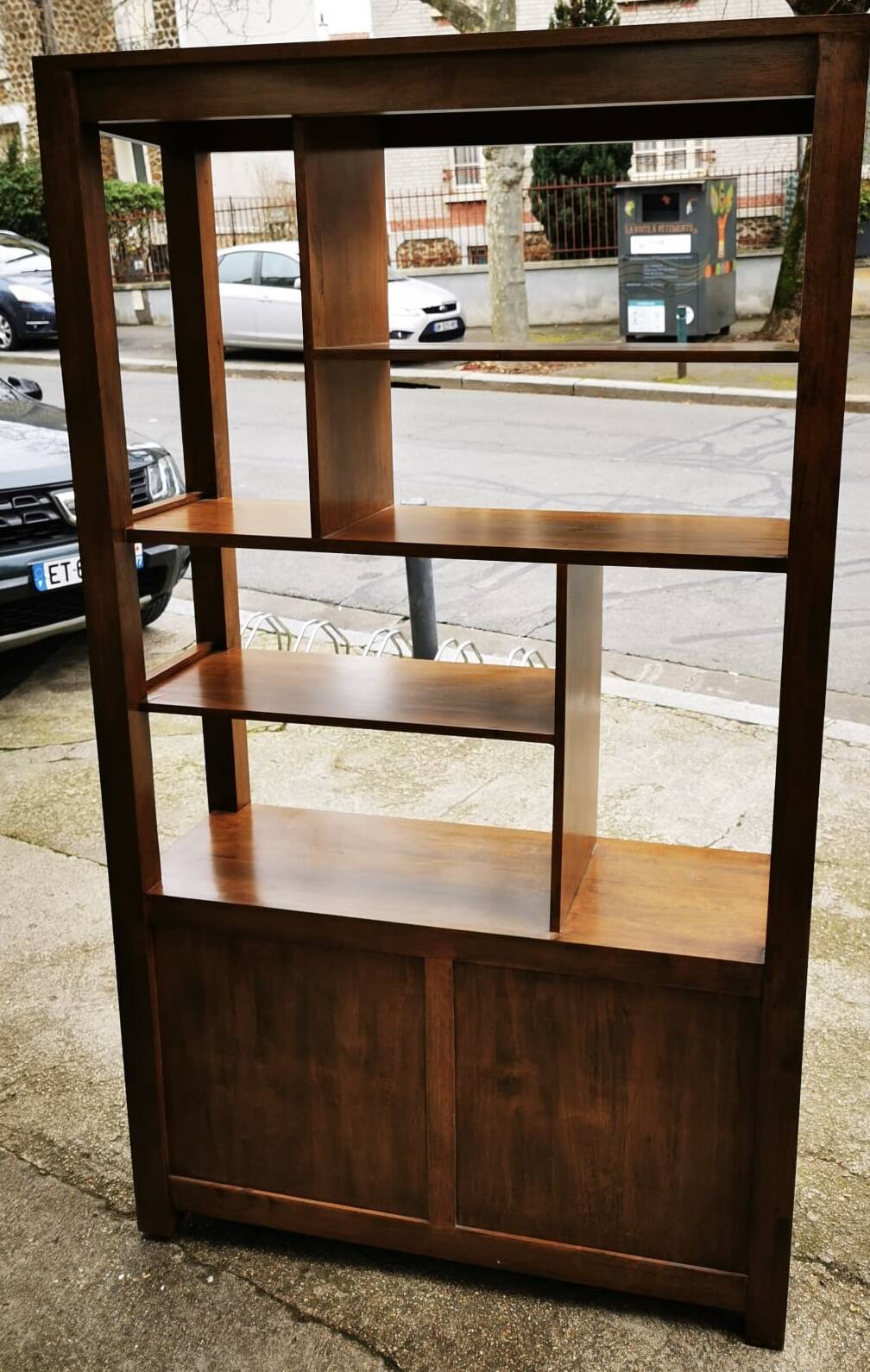 2 solid rubberwood bookcases “Pier import”