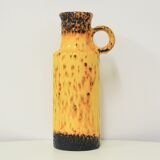 Vintage yellow and brown fatlava jug