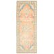 Vintage Turkish Hand-Knotted Wool Cotton Orange Runner Rug  118x304