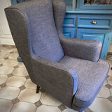 Fauteuil à grand dossier en tissu
