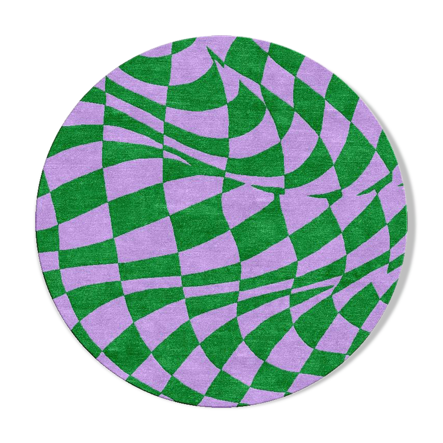 Round carpet purple tiles Diam 150cm