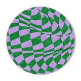 Round carpet purple tiles Diam 150cm