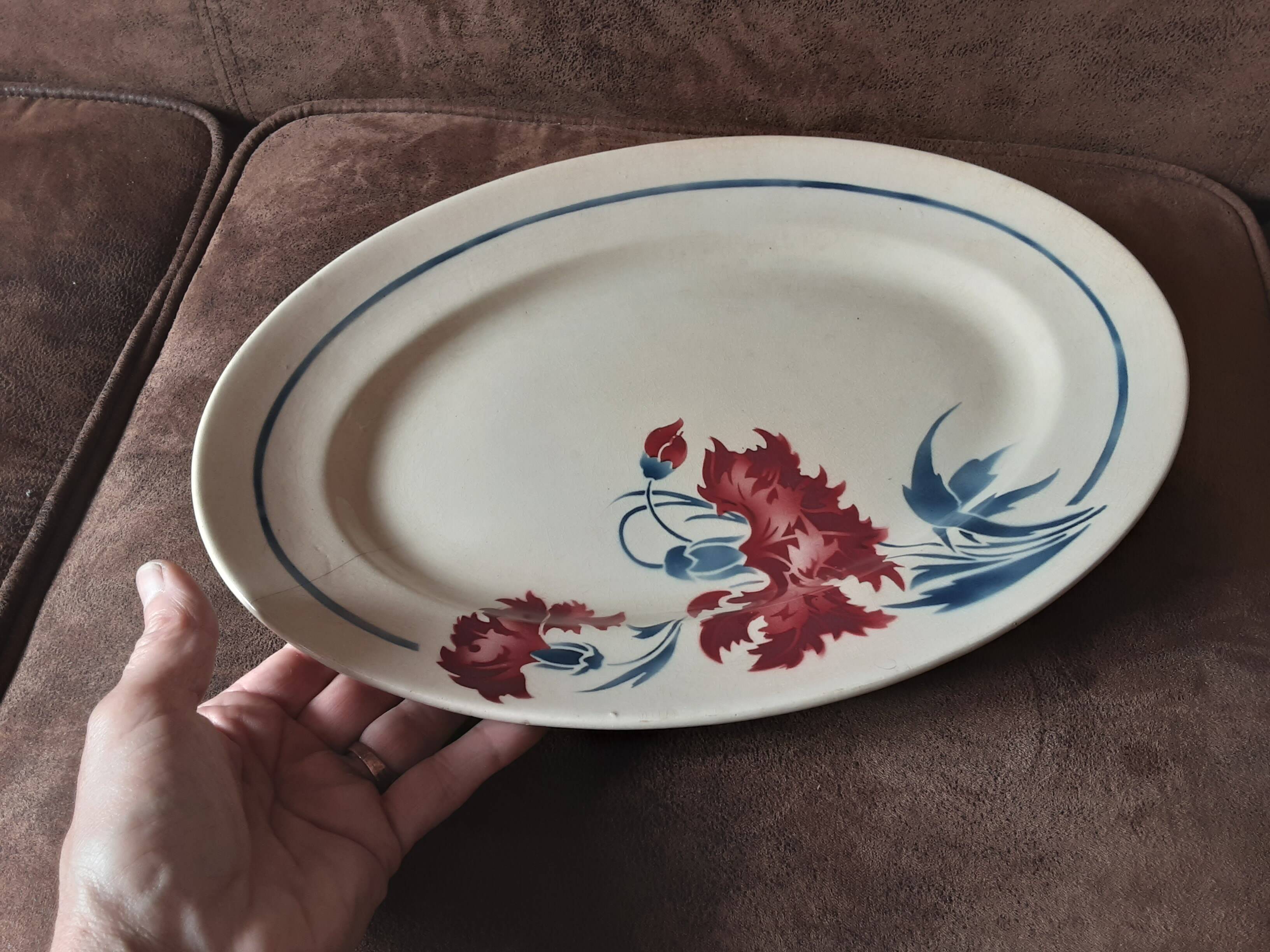 Oval platter K G Luneville