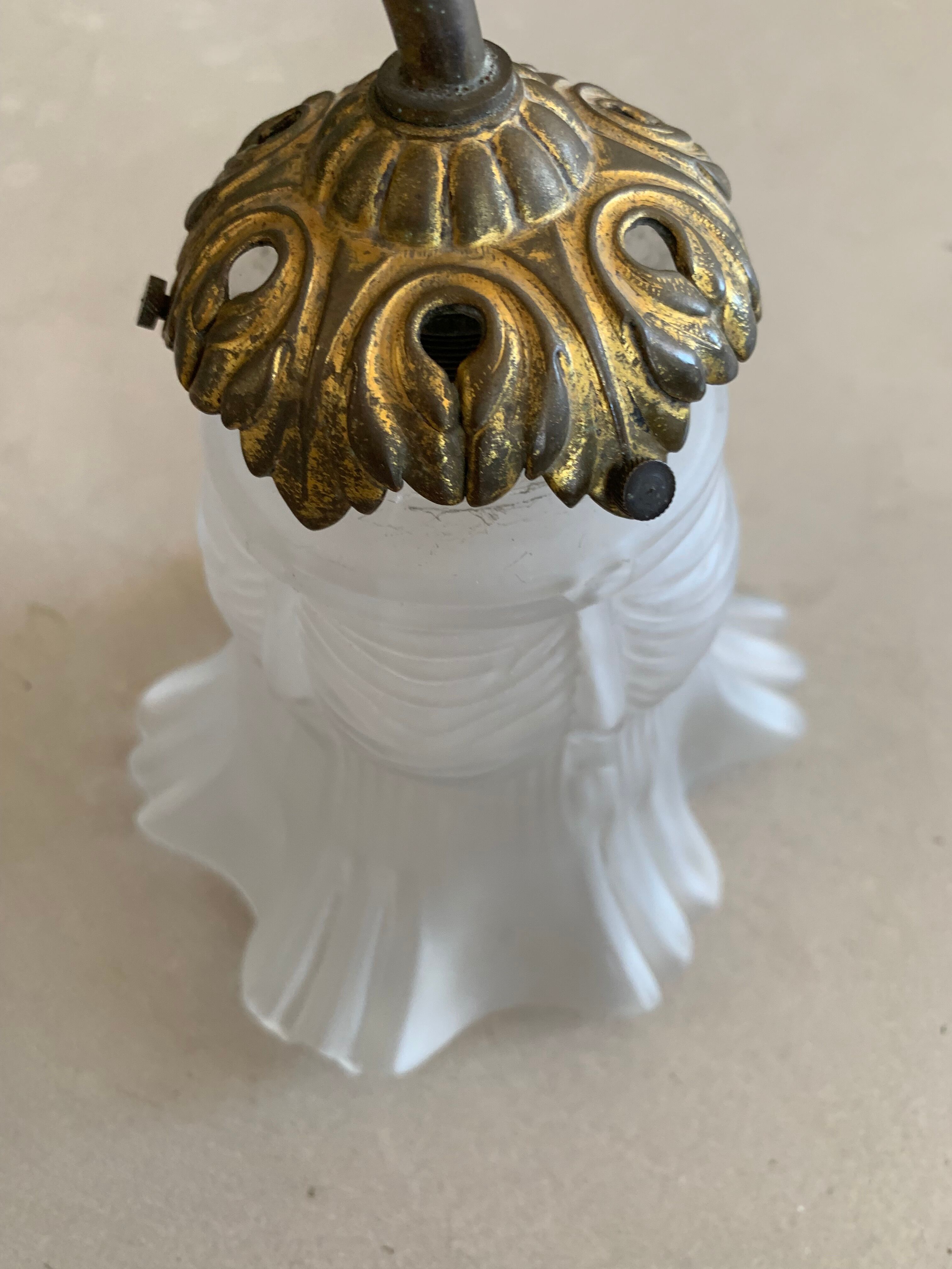 Old bronze wall light