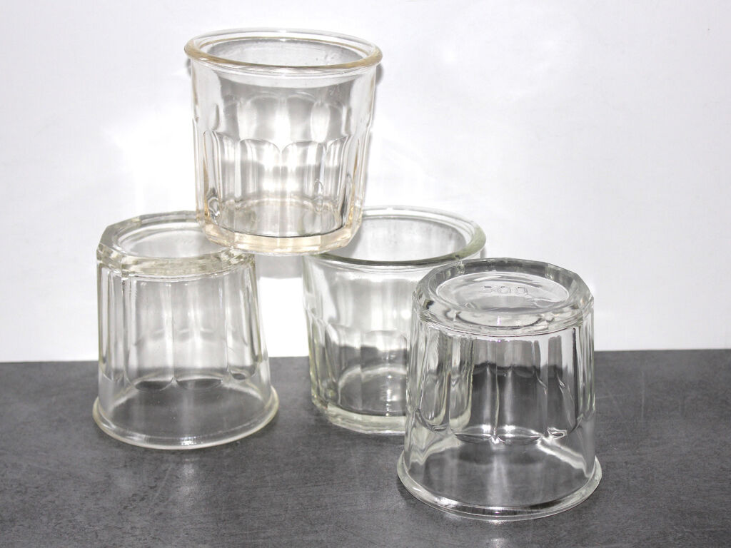 Ensemble de 4 pots à confiture anciens