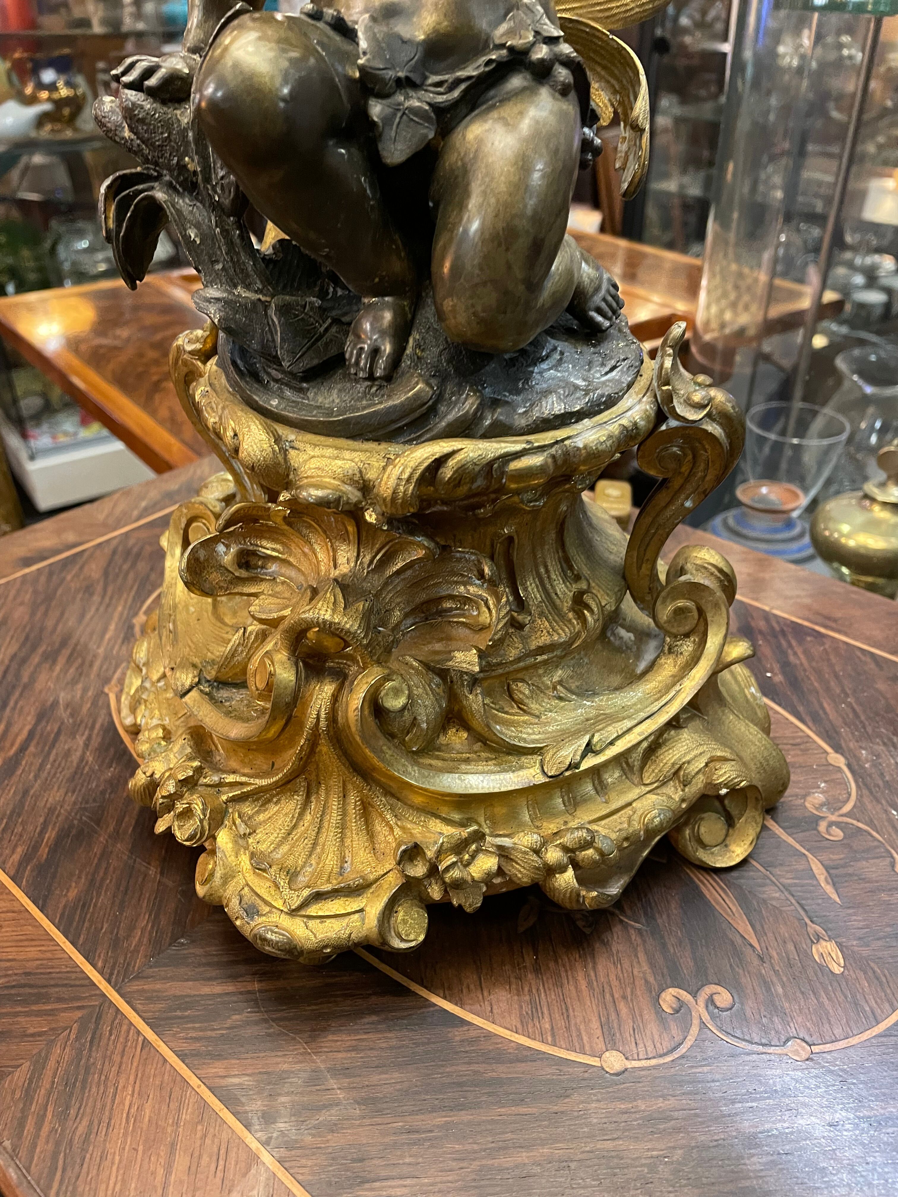 18th bronze table lamp