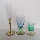 6 verres à poed pour apéritif vintage
