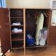 Vintage wardrobe veneer blond oak varnished