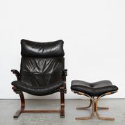 Chaise cantilever avec ottoman par Elsa & Nordahl Solheim pourRybo Rykken