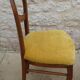 Chaise époque Louis Philippe garnie de velours jaune en bois