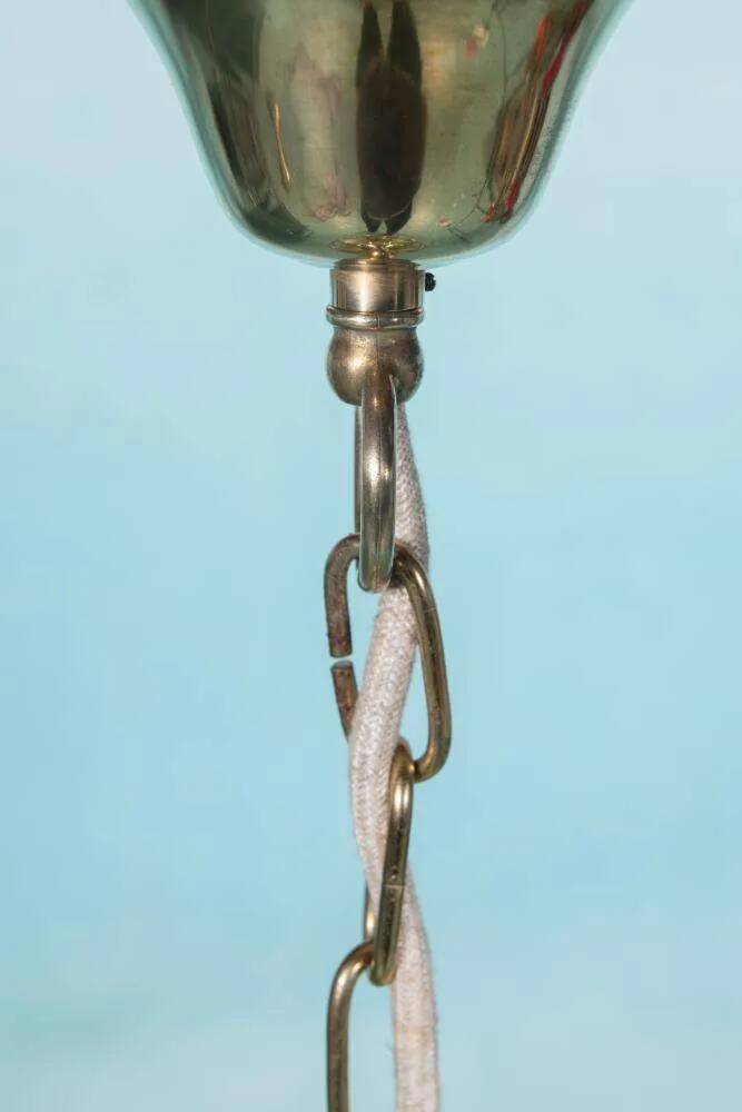 Suspension Murano ambre vintage Honsel, lampe en verre italienne