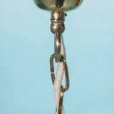 Suspension Murano ambre vintage Honsel, lampe en verre italienne