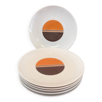 6 plates - porcelain - winterling bavaria - vintage - starter, cheese, dessert
