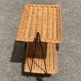 Modernist rattan serving trolley