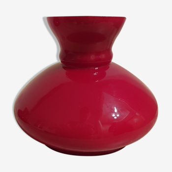 Globe bell lampshade opaline red