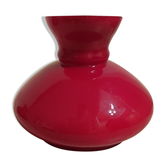 Globe bell lampshade opaline red