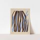 Impression giclée de lignes abstraites brunes et bleues