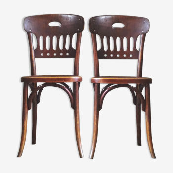 2 chaises bistrot par Japy vers 1925