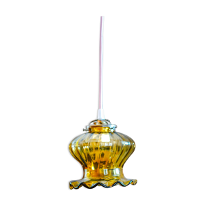 suspension verre jaune