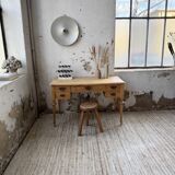 Blonde walnut desk and pine top 1900