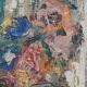 Modernist oil on canvas 'Flowers' by Branislava Modelska-Jovanovic